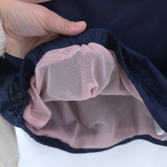 Guess Mens Colorblock Hooded Half Zip Pullover Windbreaker Zipper Front Pocket L - Picture 5 of 13